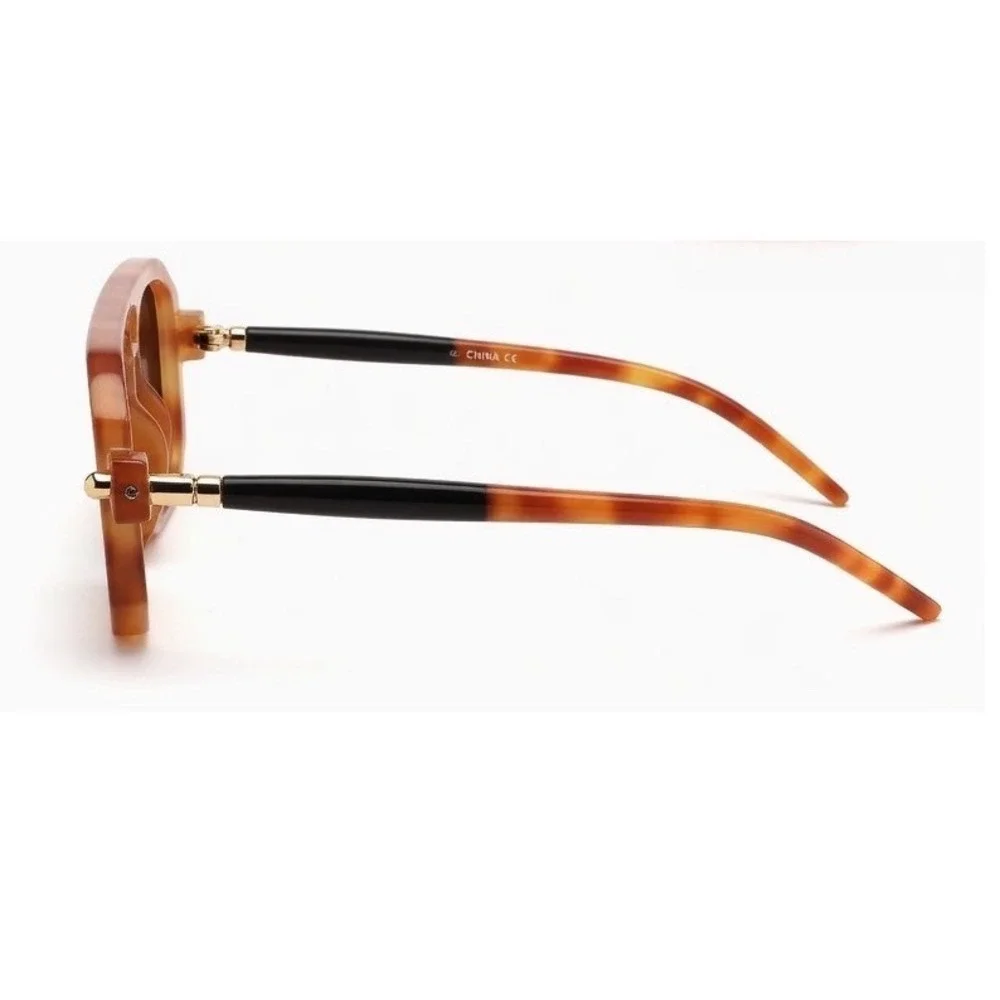 Women Sunglasses Honey‎ Tortoise Brown Lens Streetwear Hip Hop Festival Eyewear
